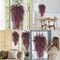 Artificial Hanging Plants 4pcs 33Inch Faux Eucalyptus Leaves Ivy Swag Plant UV Resistant Fake Plastic Greenery Indoor Outdoor Home Garden Office Christmas Xmas Party Spring Decor(Purple Red)
